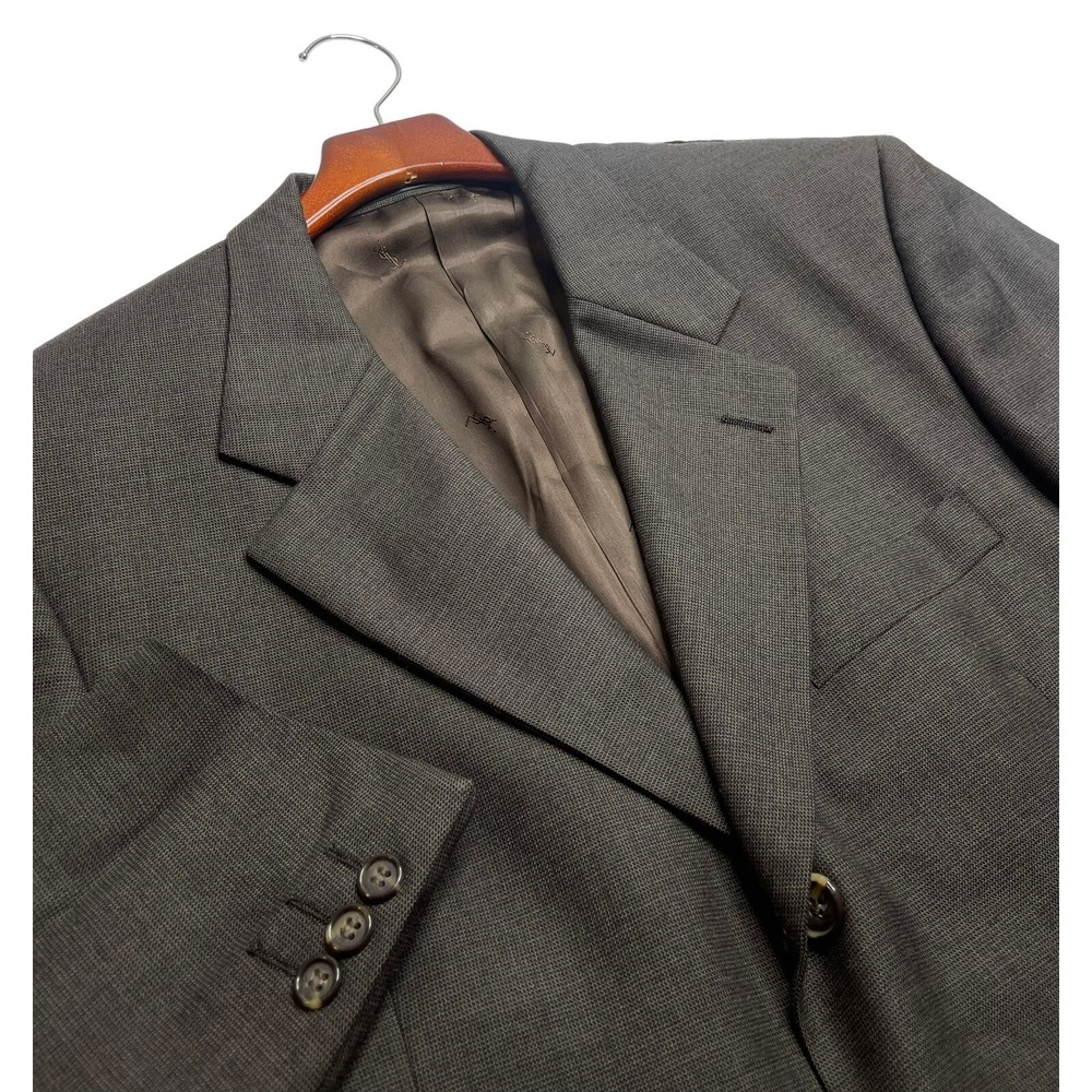 Vintage Yves Saint Laurent Men's 3‎ Buttons  Blazer Jacket Sz 42R  Green/Brown